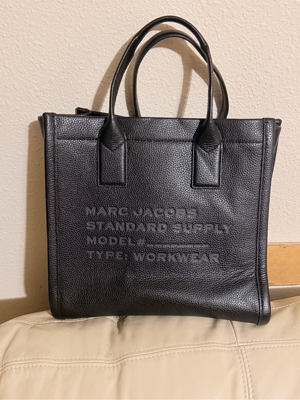 Marc Jacobs Black Leather Standard Supply Medium Tote